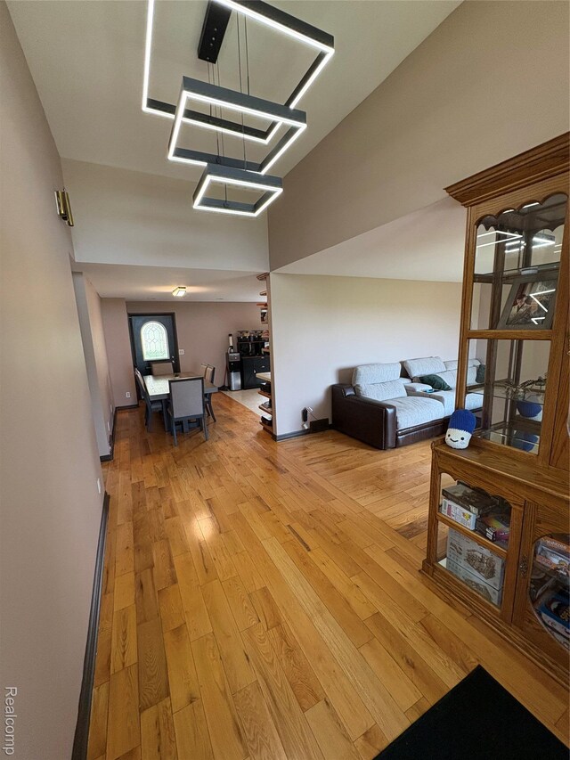 3351 Reid Rd, Swartz Creek, MI 48473 - hall with light wood-type flooring