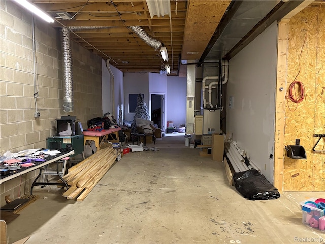 3351 Reid Rd, Swartz Creek, MI 48473 - below grade area with concrete block wall