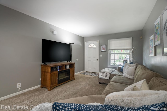 438 Oakgrove Ct, Clawson, MI 48017 - living area with light carpet and baseboards