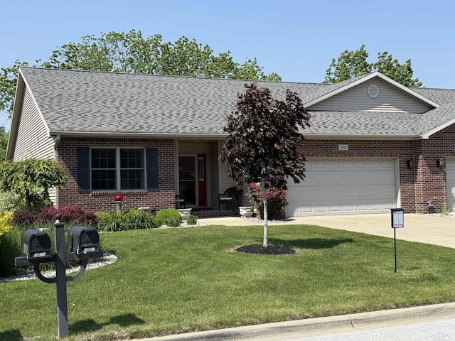 3004 Mackinaw Meadows Dr, Saginaw, MI 48603 - view of front of house featuring an attached garage, roof with shingles, and brick siding