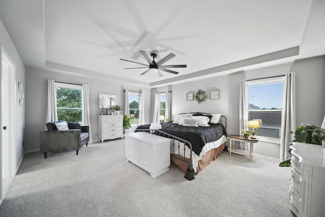 874 Pinecrest, Dexter, MI 48130 - carpeted bedroom with a raised ceiling and a ceiling fan