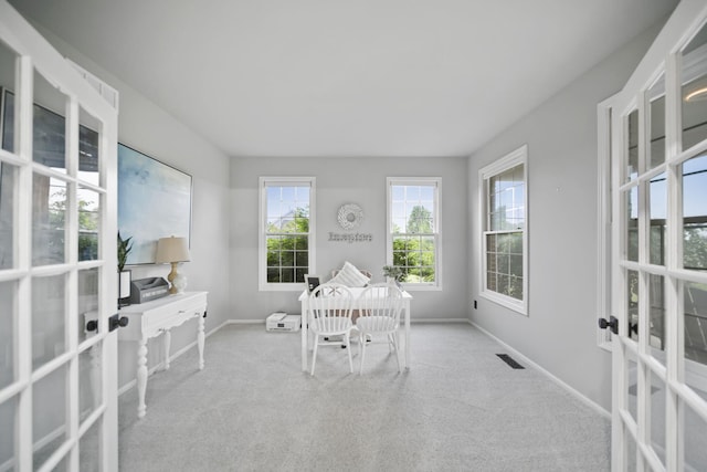 874 Pinecrest, Dexter, MI 48130 - carpeted office space with french doors and baseboards