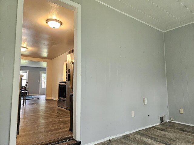 1406 Bixby Rd, Kalamazoo, MI 49048 - kitchen with dark wood finished floors and baseboards