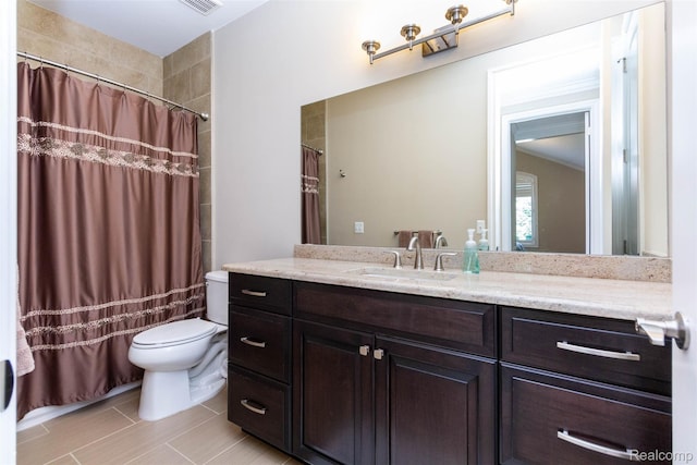 48913 Pinebrook Dr, Utica, MI 48315 - full bathroom featuring vanity and a shower with shower curtain