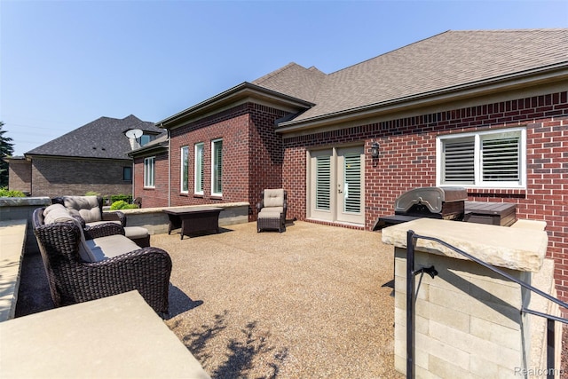 48913 Pinebrook Dr, Utica, MI 48315 - view of patio with outdoor lounge area and a grill