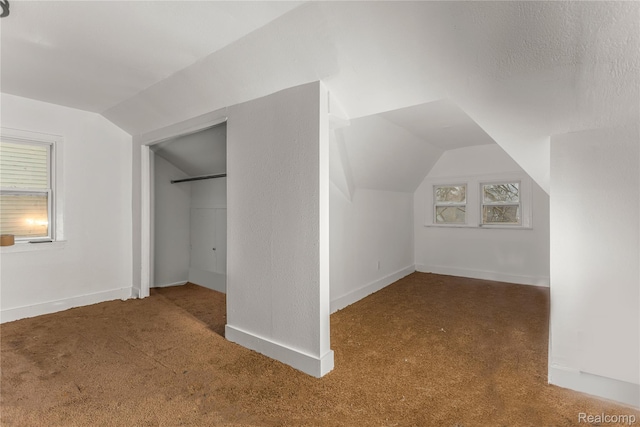 12719 Sussex St, Detroit, MI 48227 - additional living space featuring carpet flooring and lofted ceiling