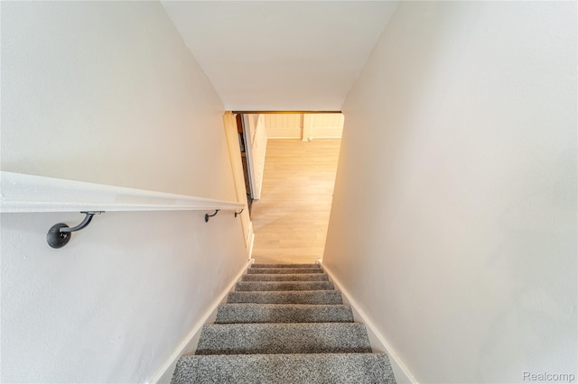 15648 Stricker Ave, Sterling Heights, MI 48021 - stairway with wood finished floors and baseboards