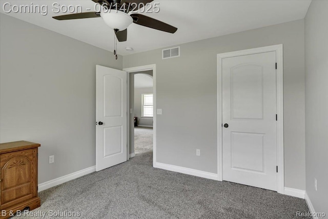 453 Angle Rd, Lapeer, MI 48446 - unfurnished bedroom with carpet flooring and a ceiling fan
