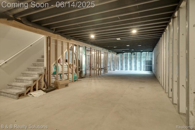 453 Angle Rd, Lapeer, MI 48446 - below grade area featuring stairs