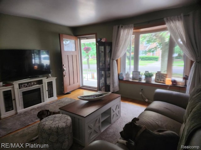 15274 Regina Ave, Allen Park, MI 48101 - living area featuring plenty of natural light and light wood-style flooring