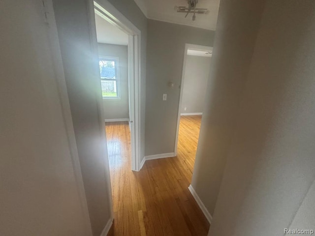 248 W Longfellow Ave, Pontiac, MI 48340 - corridor with light wood-style floors and baseboards