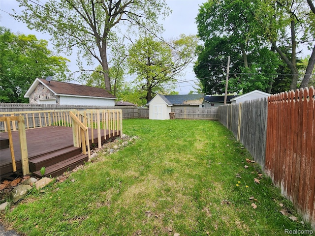 248 W Longfellow Ave, Pontiac, MI 48340 - fenced backyard with a shed and a deck