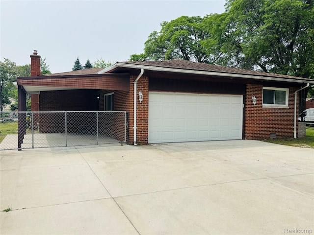 26046 Eureka Dr, Warren, MI 48091 - garage with concrete driveway
