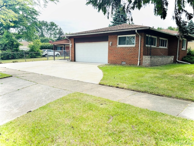 26046 Eureka Dr, Warren, MI 48091 - view of front of home with a garage, driveway, and brick siding