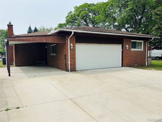 26046 Eureka Dr, Warren, MI 48091 - garage with concrete driveway