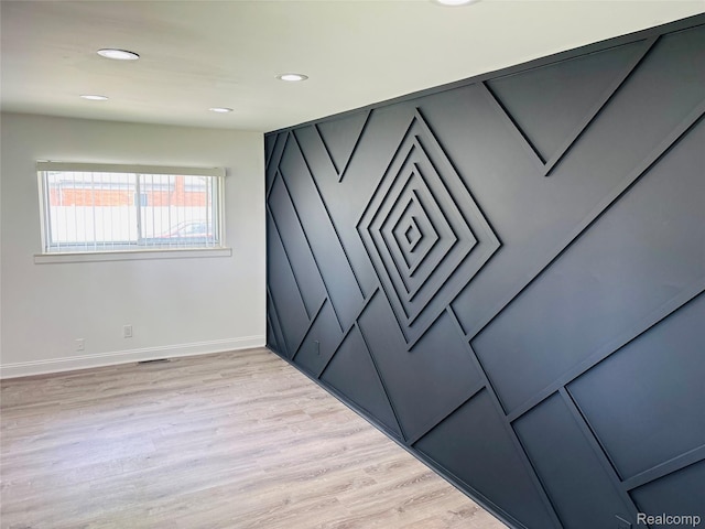 26046 Eureka Dr, Warren, MI 48091 - unfurnished room with light wood-style flooring and recessed lighting