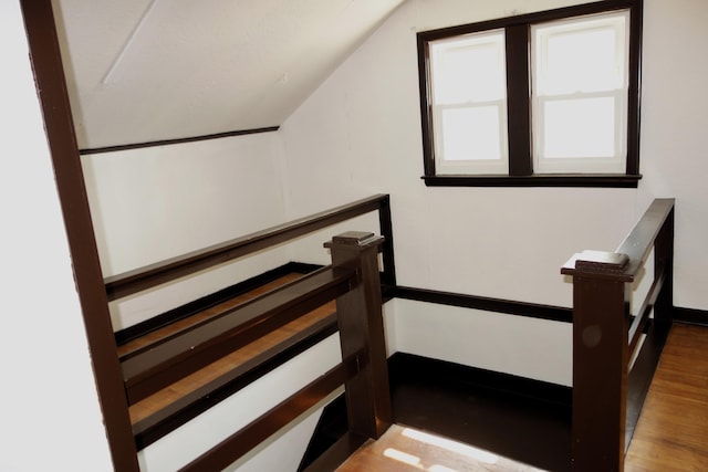 2356 SE Paris, Grand Rapids, MI 49507 - stairs featuring lofted ceiling and wood finished floors