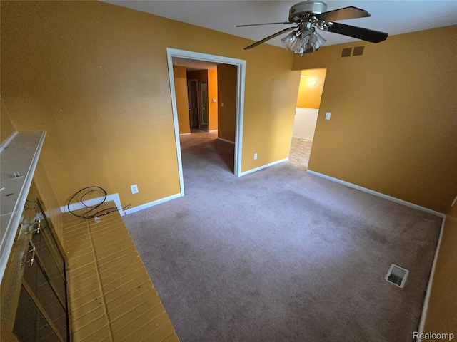 21450 Evergreen Rd, Southfield, MI 48075 - carpeted empty room featuring ceiling fan and baseboards