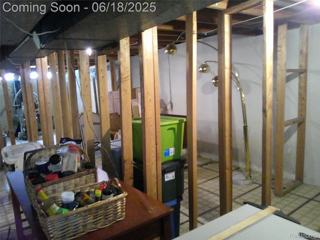 20329 Churchill Ave, Trenton, MI 48183 - unfinished below grade area featuring tile patterned floors