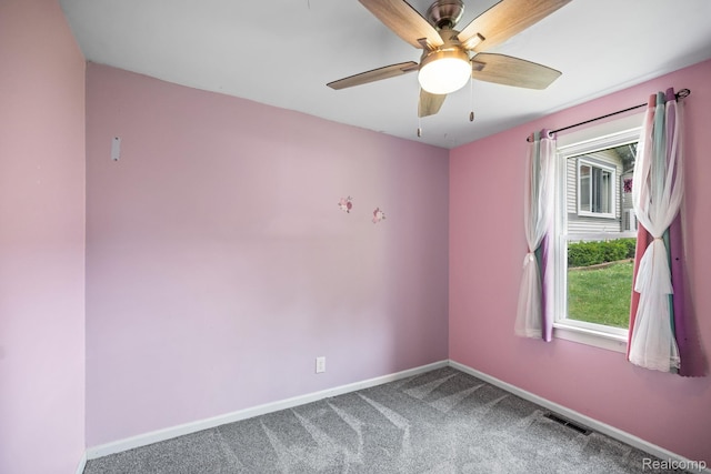2263 Overridge Ave, Waterford, MI 48327 - empty room with carpet flooring and ceiling fan