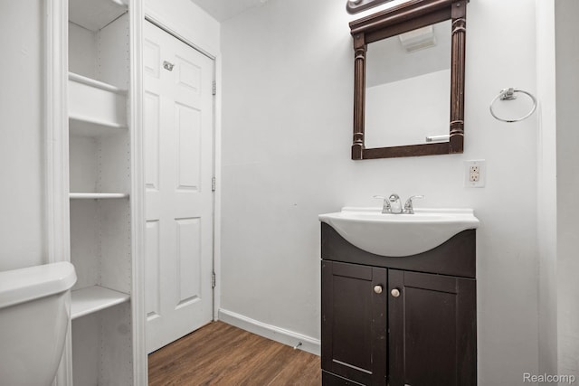 2263 Overridge Ave, Waterford, MI 48327 - bathroom with vanity and wood finished floors