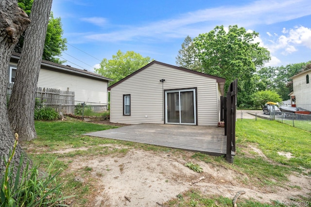 2263 Overridge Ave, Waterford, MI 48327 - rear view of property featuring a deck