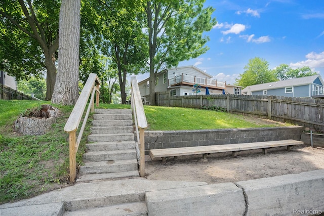 2263 Overridge Ave, Waterford, MI 48327 - view of yard with stairway