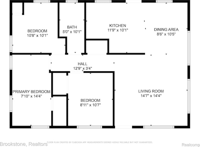 853 Melrose St, Pontiac, MI 48340 - view of floor plan / room layout