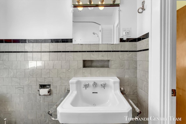 508 Fulton St, Grand Haven, MI 49417 - bathroom with a sink and tile walls