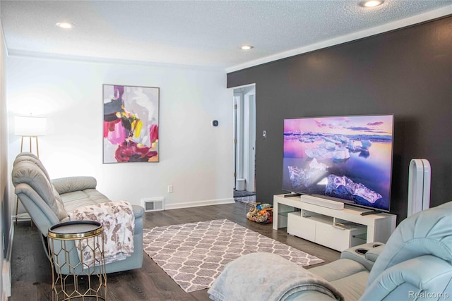 21110 Van Buren St, Southfield, MI 48033 - cinema room featuring wood finished floors, recessed lighting, and a textured ceiling