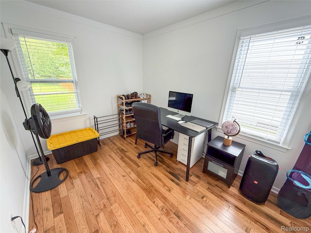21110 Van Buren St, Southfield, MI 48033 - office area with light wood finished floors and crown molding