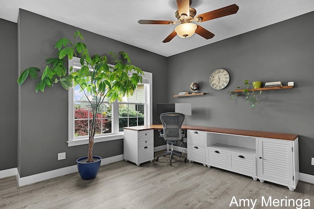1824 Restoration Dr SW, Byron Center, MI 49315 - office featuring light wood-style floors and ceiling fan