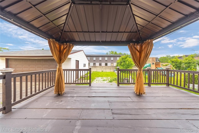 29656 Brentwood St, Southfield, MI 48076 - wooden deck featuring a gazebo
