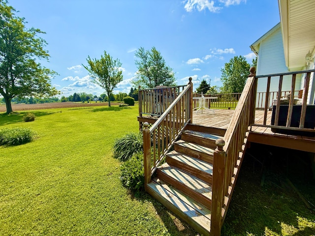 16130 Addison Rd, Addison, MI 49220 - view of green lawn with a deck