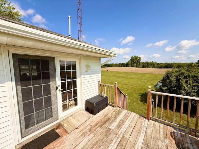 16130 Addison Rd, Addison, MI 49220 - deck featuring a lawn and a view of countryside