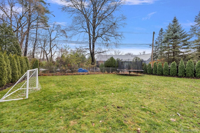 1174 Lakeside Dr, Birmingham, MI 48009 - view of yard featuring a trampoline