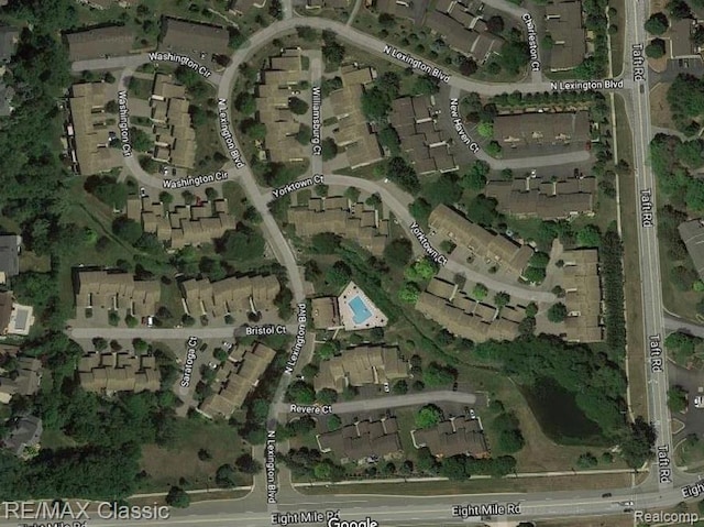 854 Yorktown Ct, Northville, MI 48167 - aerial overview of property's location