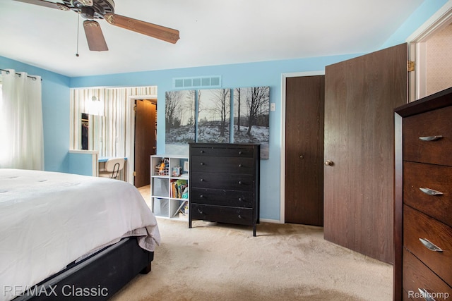 854 Yorktown Ct, Northville, MI 48167 - bedroom with carpet and a ceiling fan