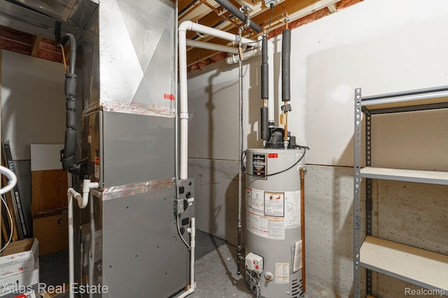 3527 Applewood Ln Unit 2, Grand Blanc, MI 48439 - utility room with gas water heater and heating unit