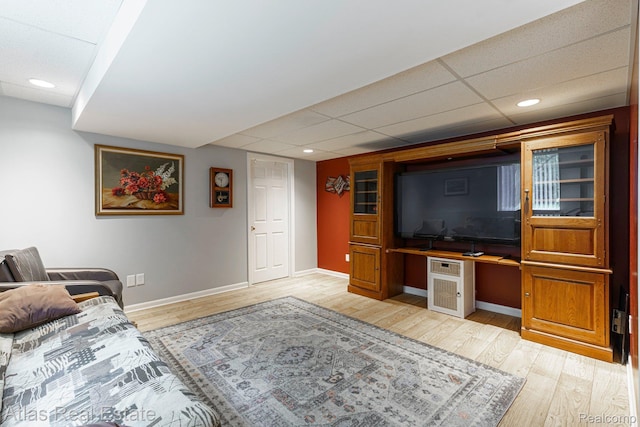 3527 Applewood Ln Unit 2, Grand Blanc, MI 48439 - living area featuring light wood finished floors, an office area, and recessed lighting