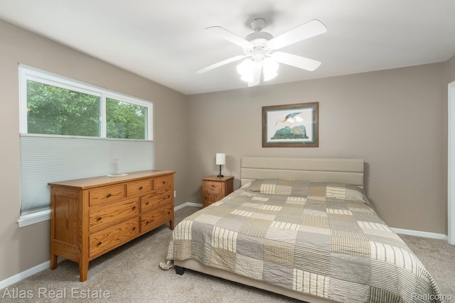 3527 Applewood Ln Unit 2, Grand Blanc, MI 48439 - bedroom featuring light carpet and a ceiling fan