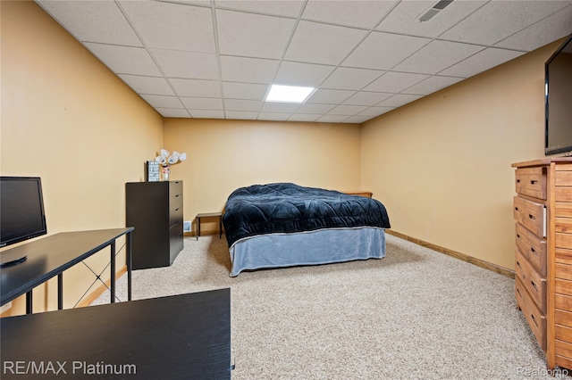 8922 Mcclements Rd, Brighton, MI 48114 - bedroom featuring carpet and a paneled ceiling