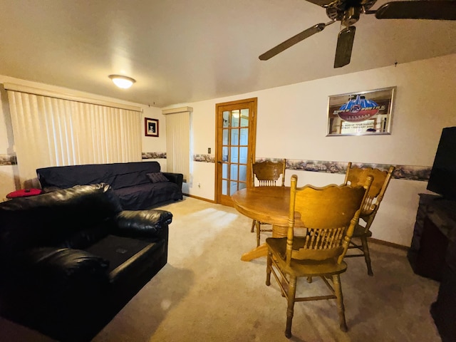 1225 Huntly Rd, Niles, MI 49120 - living area featuring a ceiling fan and carpet floors