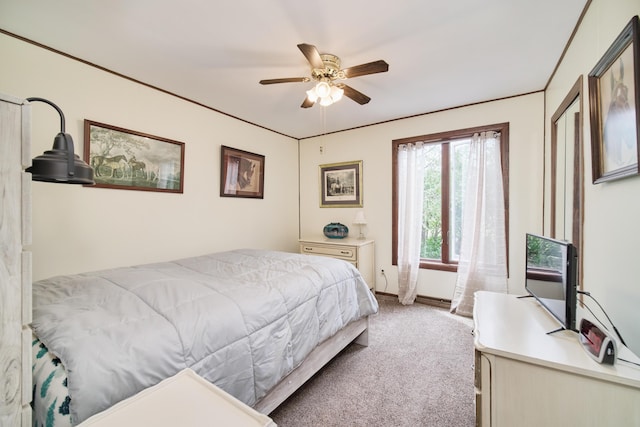 3750 River Rd, Manistee, MI 49660 - bedroom featuring carpet and a ceiling fan