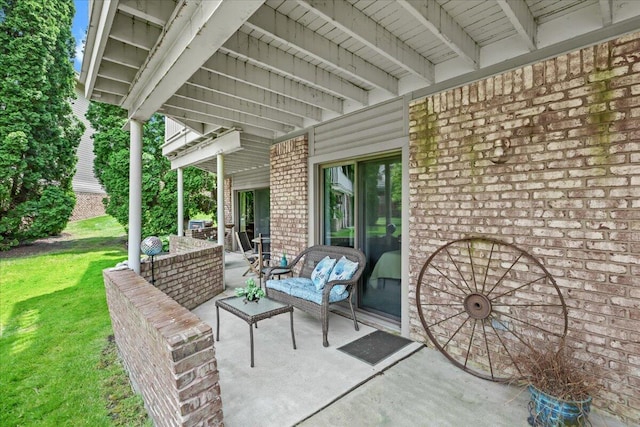 21112 Boulder Cir, Northville, MI 48167 - view of patio / terrace featuring an outdoor hangout area