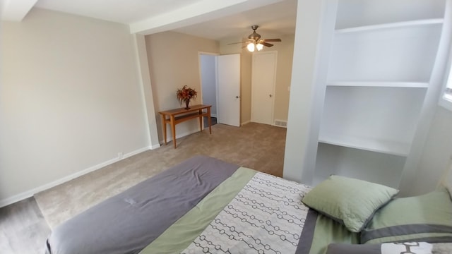 1418 Stamford Ave, Kalamazoo, MI 49048 - carpeted bedroom with baseboards and ceiling fan