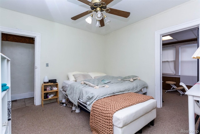 318 Chandler St, Detroit, MI 48202 - carpeted bedroom featuring ceiling fan