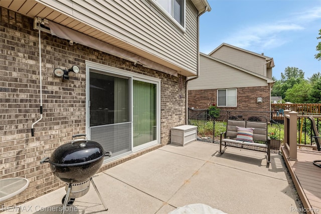 1232 Michael Dr, Westland, MI 48186 - view of patio with area for grilling and a deck