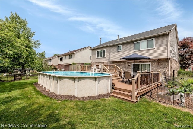 1232 Michael Dr, Westland, MI 48186 - back of house featuring a deck and brick siding