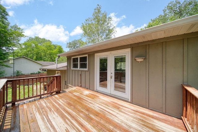 4787 Hooks Mill Rd, Adrian, MI 49221 - wooden terrace featuring french doors